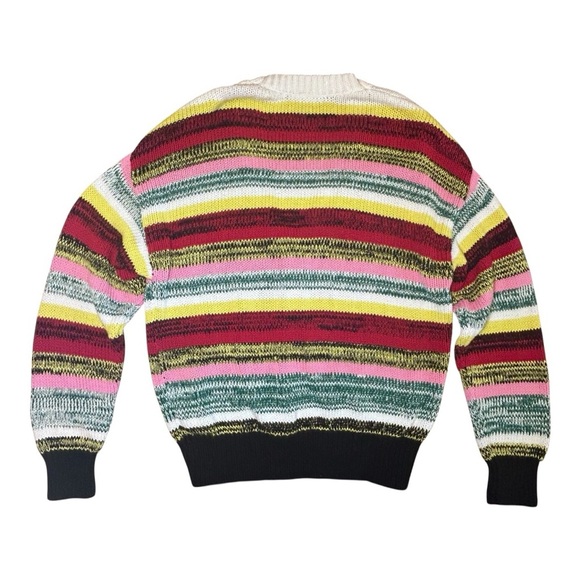 No.21 Kids Multicolored Striped Cardigan Sweater Marl-knit V-neck Size 14 (teen) - Picture 9 of 16